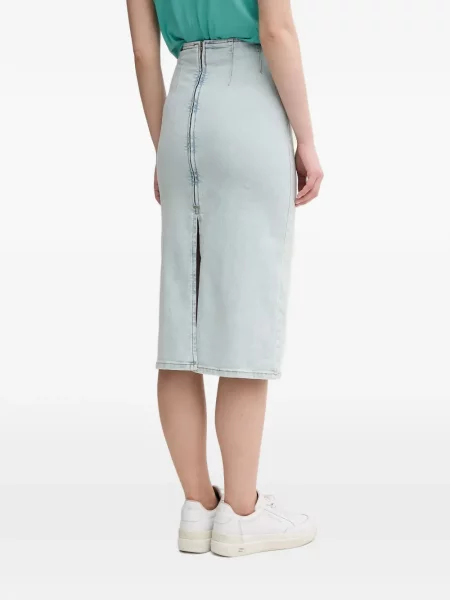 Traper suknja Benetton visoki struk plava