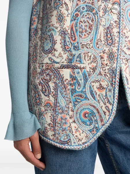 Vestă Etro cu model floral din jacard