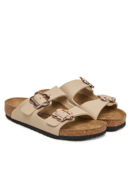 Dětské pantofle Birkenstock béžové
