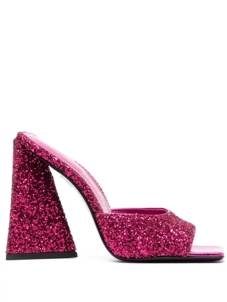 Papuci tip mules The Attico roz
