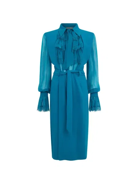 Rochie midi Alberta Ferretti albastru