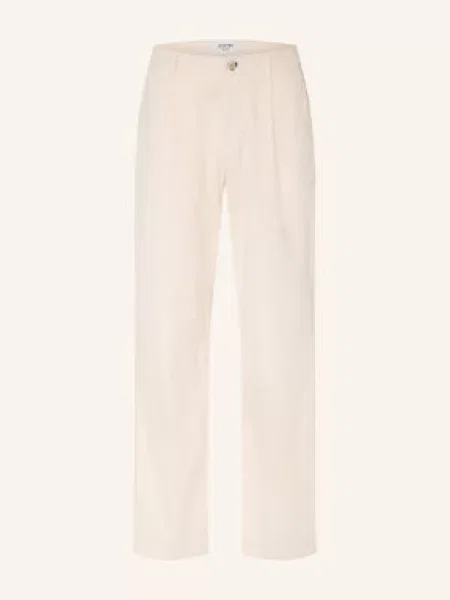 Joop! Jeans Spodnie Z Sztruksu Rafael O Kroju Regular Fit weiss beżowe