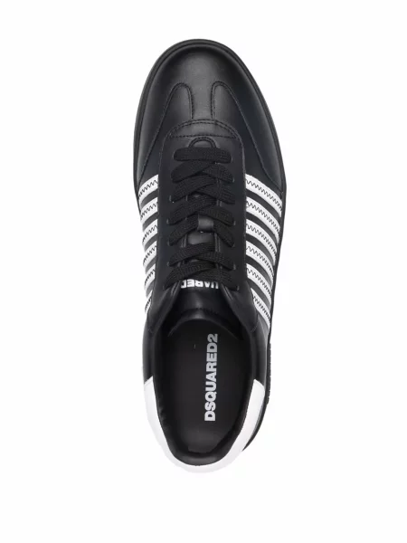 Ριγέ sneakers Dsquared2 μαύρο