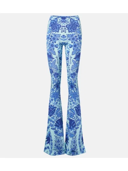 Leggings Etro cu imagine din jerseu evazate albastru