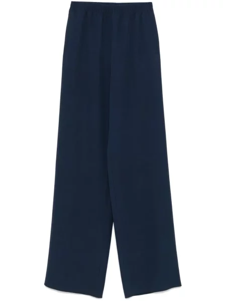Pantaloni Valentino Garavani din crep albastru