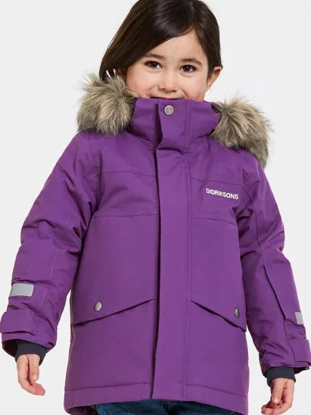Didriksons Dětská bunda BJÄRVEN KIDS PARKA fialová