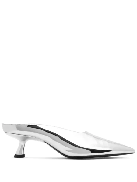 Klapki mules Simon Miller srebrne