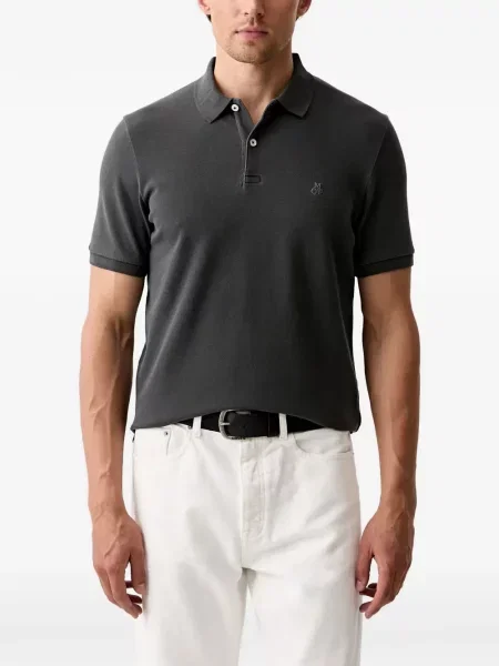 Tricou polo Marc O'polo cu broderie gri