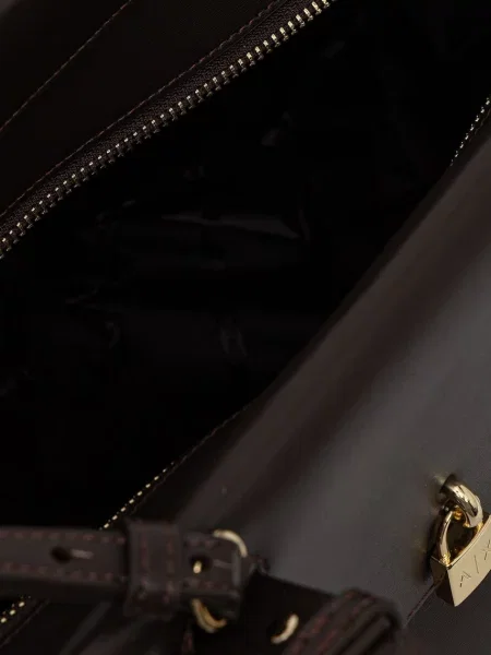 Кожаная сумка шоппер Armani Exchange