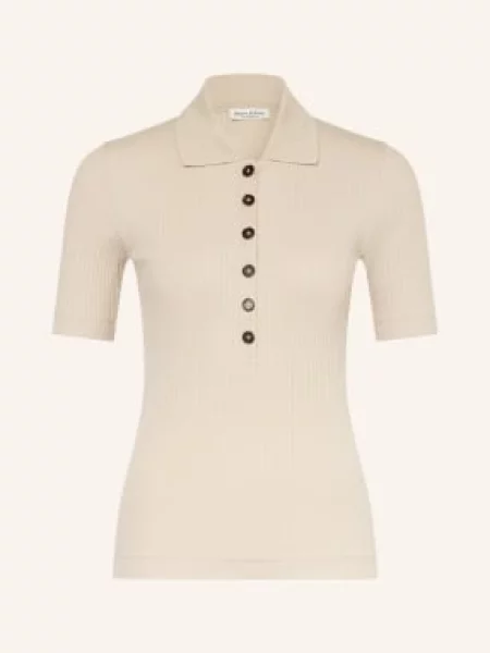 Marc O'polo Dzianinowa Koszulka Polo beige beżowe
