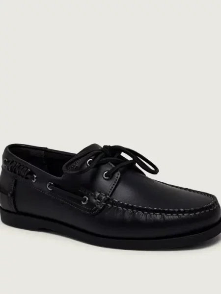HUGO De piele mocasini Darcy_boat_lt negru