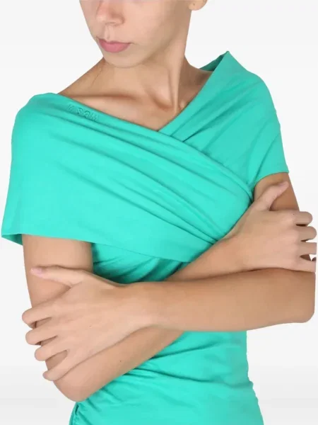 Rochie mini Msgm drapată de costum verde