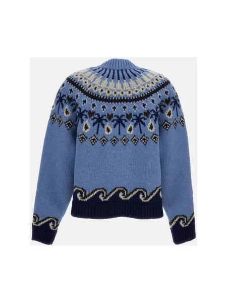 Sweter z golfem Alanui niebieski