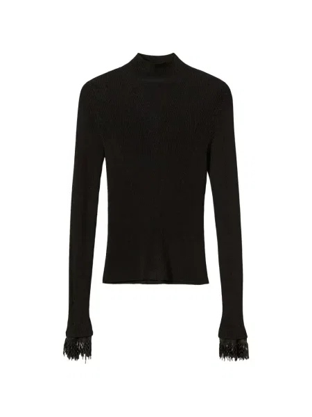 Heláncă Twinset cu broderie negru