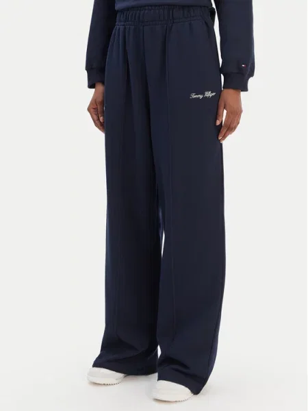 Tommy Hilfiger Spodnie dresowe Script Granatowy