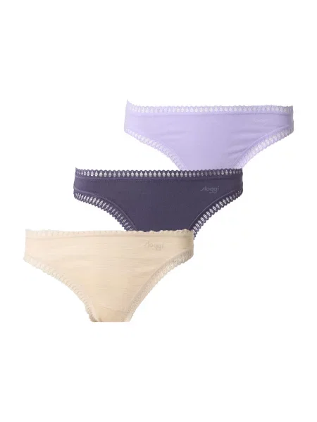 SLOGGI Tanga Go Crush / albastru închis / mov lavandă bej