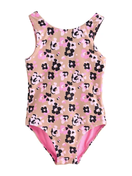 Next Costum de baie întreg roz negru