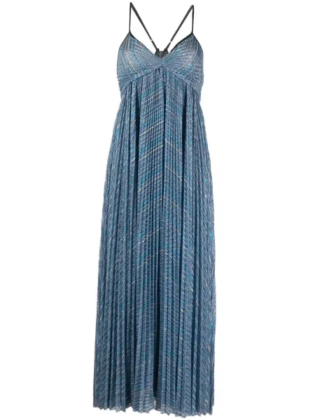 Rochie Forte_forte plisată de costum albastru