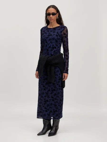 EDITED Rochie India bleumarin negru