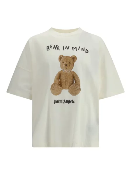Tricou Palm Angels cu imagine teddy alb