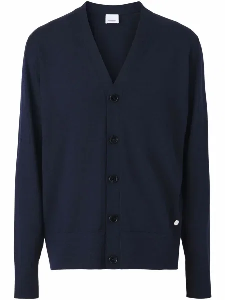 Cardigan Burberry de lână albastru