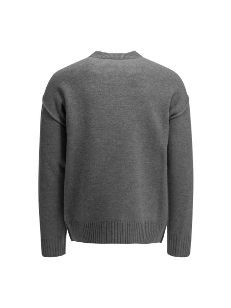 Sweter Ami Paris wełniany szary