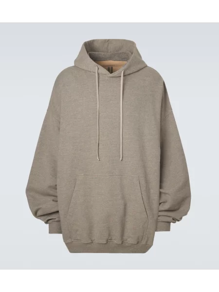 Mikina s kapucí Rick Owens jersey šedá