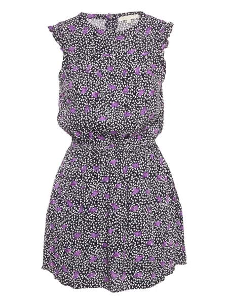 Rochie mini Maje cu model floral cu imagine de costum albastru