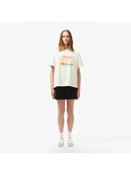 Lacoste T-Shirt Z Nadrukiem biały