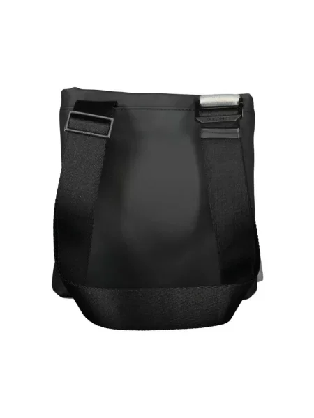 Lniana torba na ramię Calvin Klein elegancka czarna