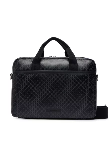 Taška na laptop Calvin Klein Emblem Aop Coated Commuter/Lapto čierna
