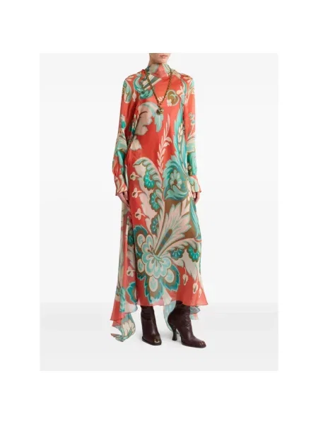 Sukienka maxi Etro z nadrukiem z wzorem paisley