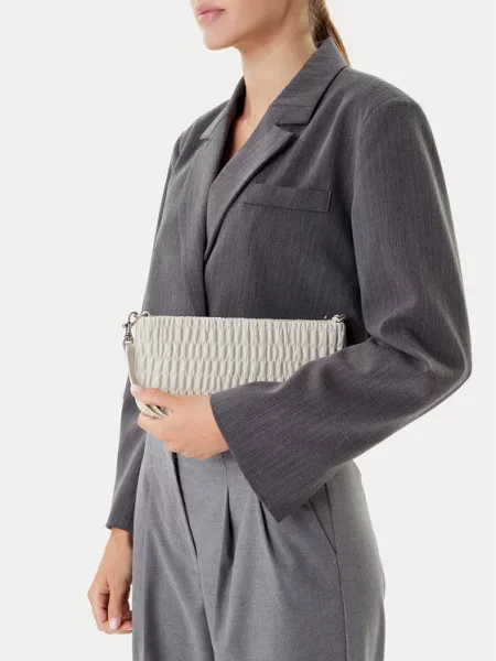 Ročna torba Calvin Klein Jeans Rouched Top Bag Écru bež