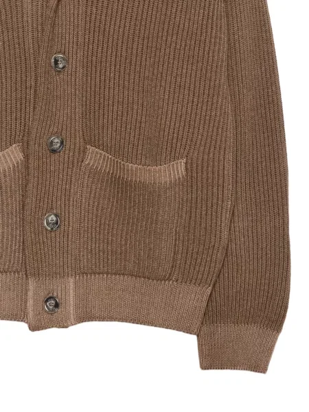 Gulerat cardigan Fedeli tricotate maro