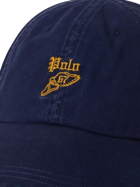 Μικρός κασκέτο Polo Ralph Lauren με χαμηλή μέση υφαίνω διαγωνίως πράσινο