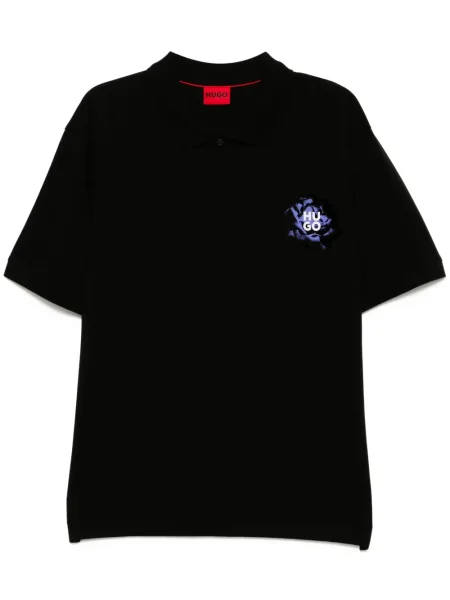 Polo Hugo cu imagine negru