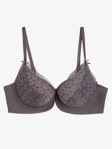 Sutien Push Up Închis Ecrulia gri
