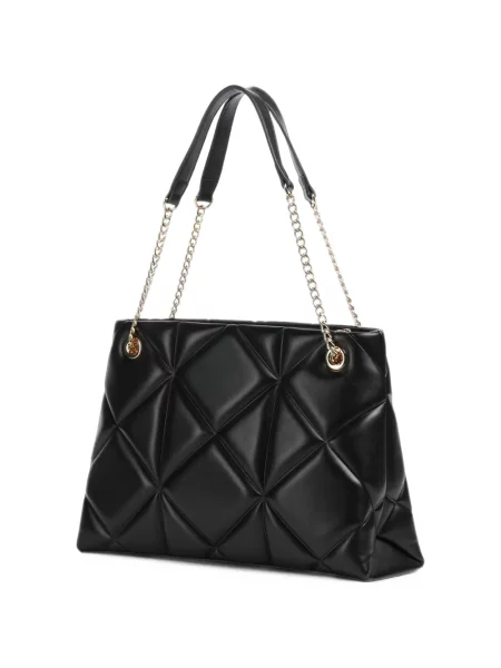 Ватиран шопинг чанта Love Moschino с автограф черно