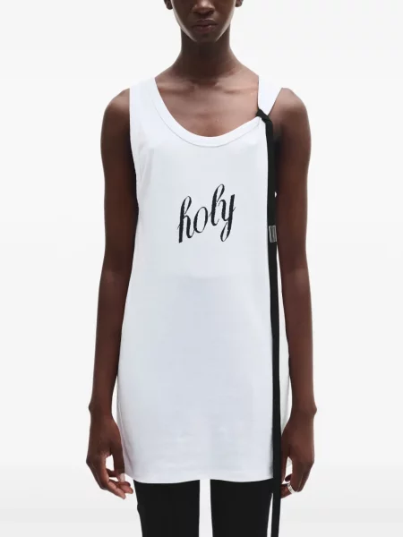 Top Ann Demeulemeester cu imagine alb