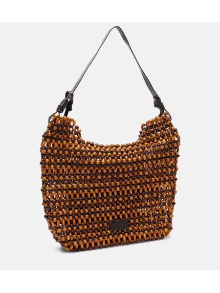 Geantă shopper Staud din piele maro