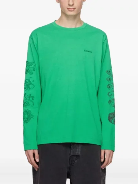 Tricou études Studio cu imagine lung verde