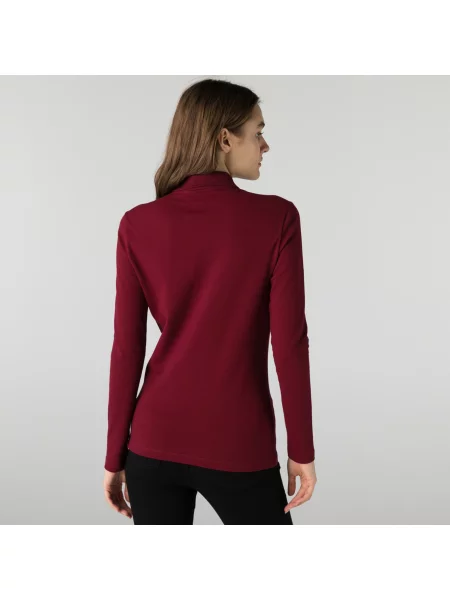 Поло Lacoste бордовое