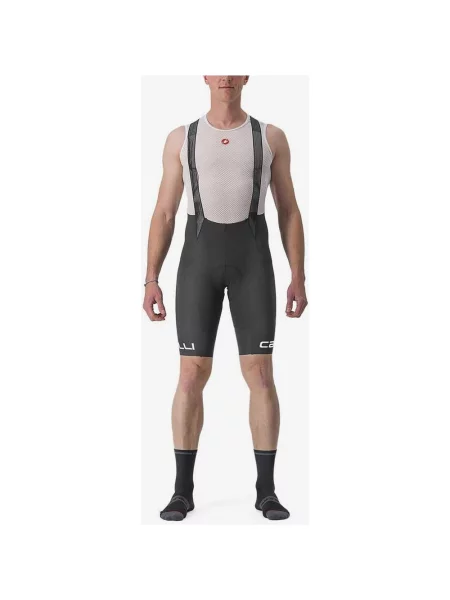 Klasyczne spodenki na szelkach Castelli Free Aero Rosso Corsa czarno-białe XS białe