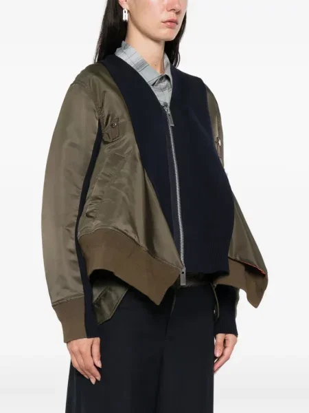 Geacă bomber Sacai tricotate maro