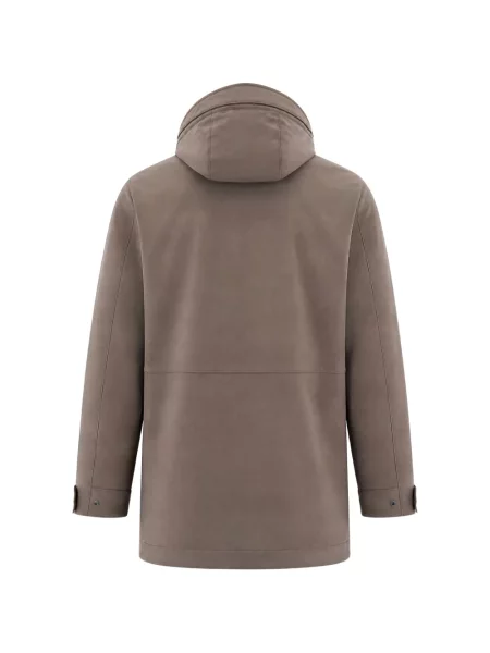 Palton Woolrich cu glugă maro