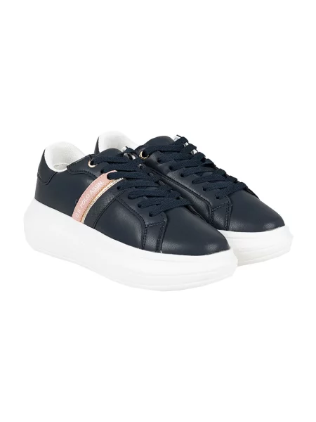 Sneakersy U.s Polo Assn. skórzane niebieskie