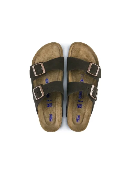 Pantofi Birkenstock din piele de căprioară maro