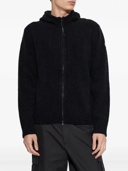 Cardigan Moncler cu glugă negru