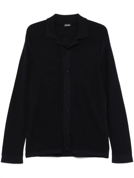 Cămașă Zegna de lână albastru