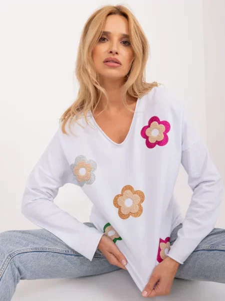 Bluză Fashionhunters casual alb